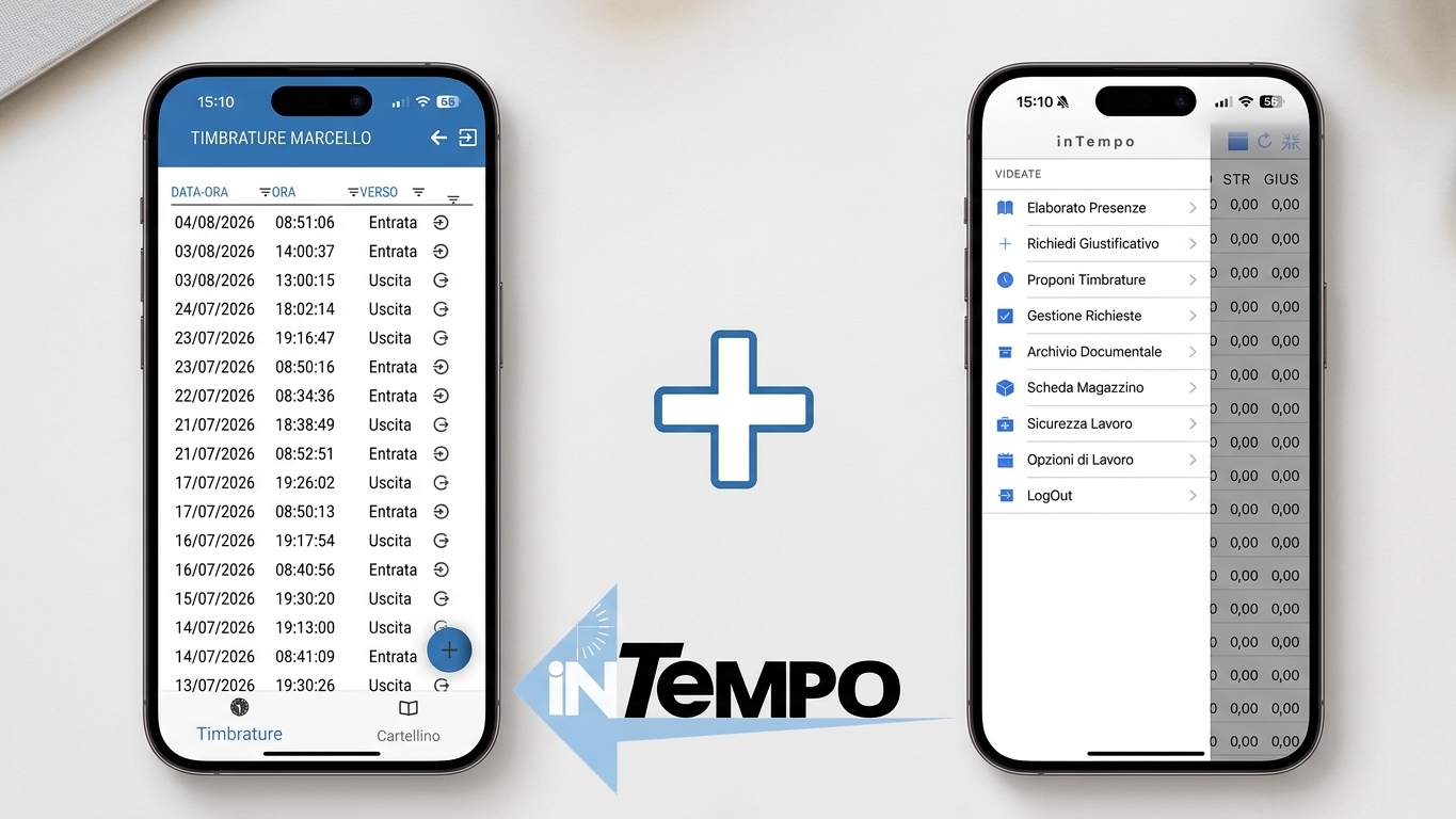 Ecosistema mobile inTempo su smartphone